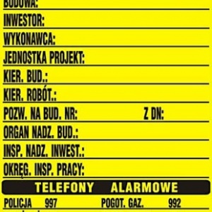 Tablica informacyjna budowy. Co powinna zawierać ?