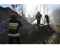 Ostrołęka: Pożar na składowisku gruzu przy ul. Lokalnej [ZDJĘCIA]
