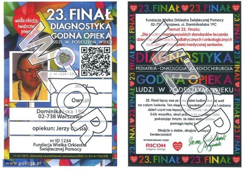 Identyfikator wolontariusza WOŚP