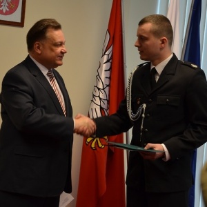 Druh Radosław Szwed - Strażak Miesiąca Stycznia na Mazowszu