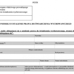 Wzór wniosku o świadczenie wychowawcze programu Rodzina 500 plus