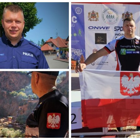 Dzielnicowy z Łysych odniósł sukces... w Maroko! Marcin Brewczyński to mistrz nordic walking
