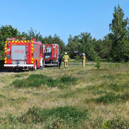 Pożar strawił łąkę w Gnatach! Strażacy walczyli z żywiołem