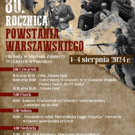 Obchody 80. rocznicy wybuchu Powstania Warszawskiego w MŻW [PROGRAM]