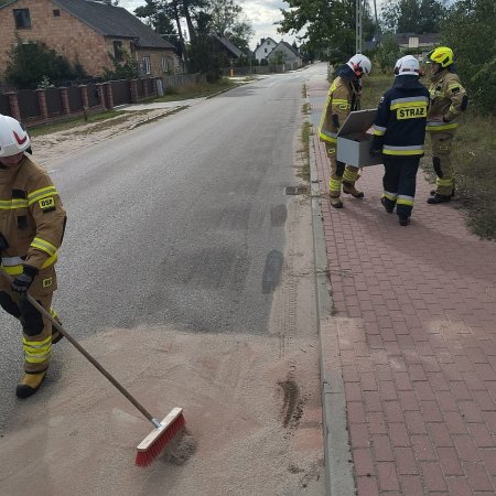 Oleista pułapka na drodze w Myszyńcu Starym