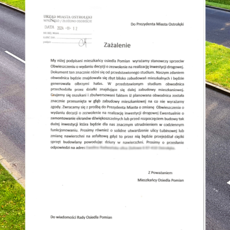 Koniec spokoju na Pomianie? "Chcemy obwodnicy, tylko nie pod płotem"