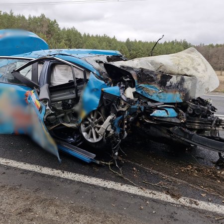 Brawurowa jazda zakończona tragedią – toyota w płomieniach, kierowca cudem przeżył [ZDJĘCIA]