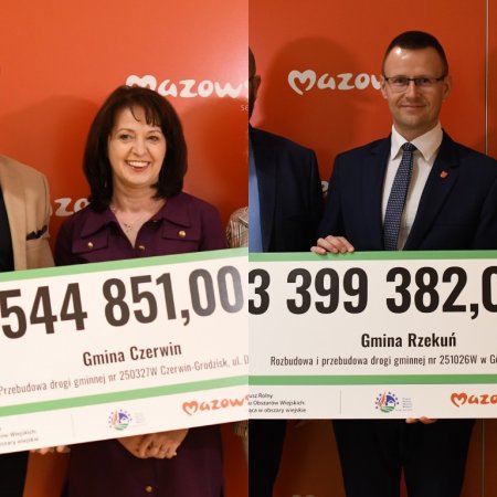 Gminy Czerwin i Rzekuń z wielkim wsparciem na inwestycje drogowe