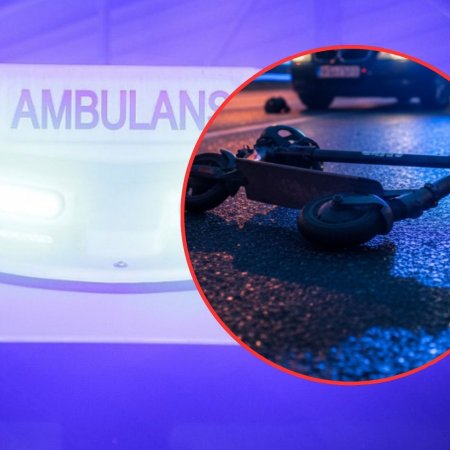 Nietypowy wypadek na drodze. 17-latek na hulajnodze potrącił dwóch pieszych