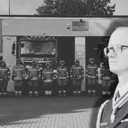 Tak oddali hołd zmarłemu strażakowi. To był poruszający moment [WIDEO]