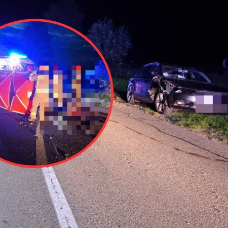 Kolejna ofiara na drodze. Motocyklista zginął w czołowym zderzeniu z osobówką [ZDJĘCIA]