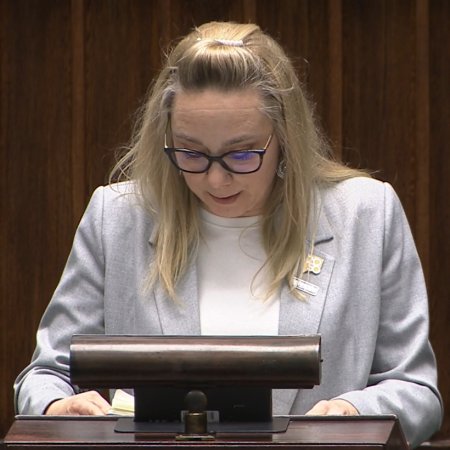Sejm. Posłanka z Ostrołęki na mównicy. "Czy ustawa zabezpiecza interes obywateli?" [WIDEO]