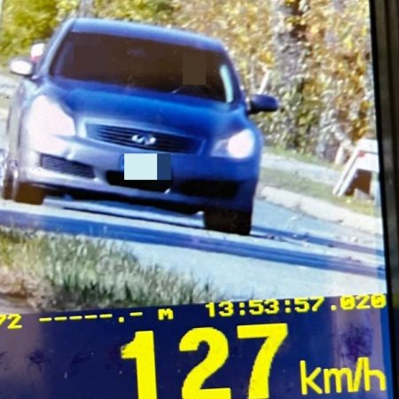 Infiniti na celowniku ostrołęckiej drogówki! Wynik pomiaru mówi sam za siebie