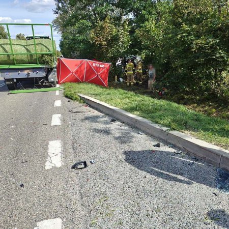 Tragedia na drodze. Nie żyje 29-letni kierowca Tesli [ZDJĘCIA]