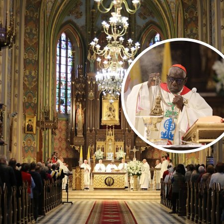 Kardynał Robert Sarah w Myszyńcu. Kurpie przybyli licznie [WIDEO, ZDJĘCIA]