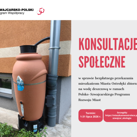 Konsultacje społeczne w sprawie przekazania mieszkańcom zbiorników na deszczówkę 