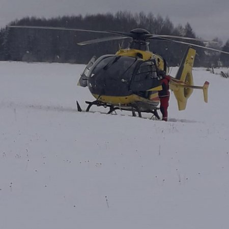 Śmigłowiec LPR w akcji ratunkowej pod Wielbarkiem [ZDJĘCIA]