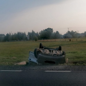 Wypadek na trasie Ostrołęka - Antonie [ZDJĘCIA]