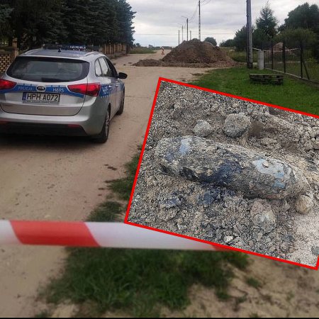 Budując wodociąg w pobliżu żłobka wykopali bombę lotniczą. Miała prawie metr długości! [ZDJĘCIA]