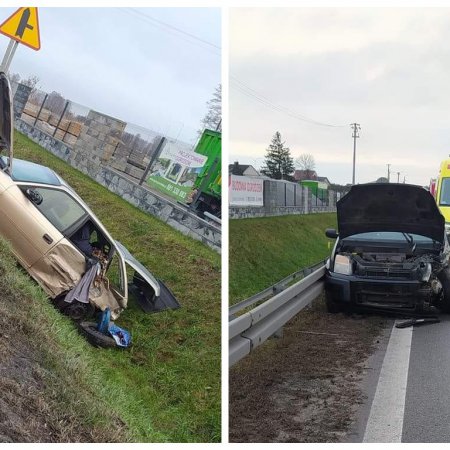 Kolizja w Zamościu, gm. Troszyn. Sprawcą młody kierowca