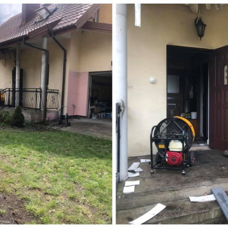 Pożar w Wydmusach. Paliło się w kotłowni
