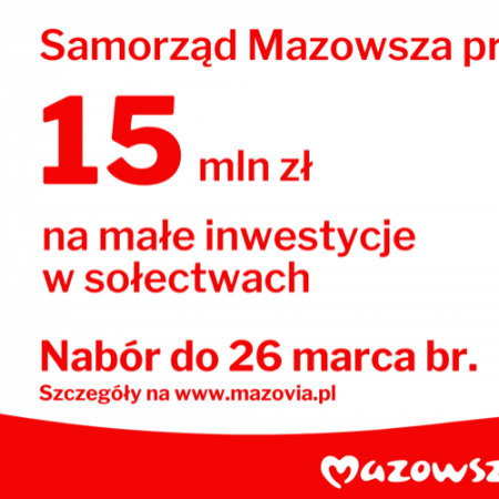 Ponad 15 mln zł dla sołectw od samorządu województwa