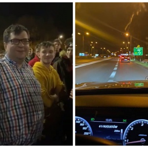 Zbigniew Stonoga w Ostrołęce. Nie brakowało chętnych do powitania [WIDEO]