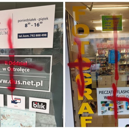 Wandal “artysta” grasował na osiedlu Centrum [ZDJĘCIA]