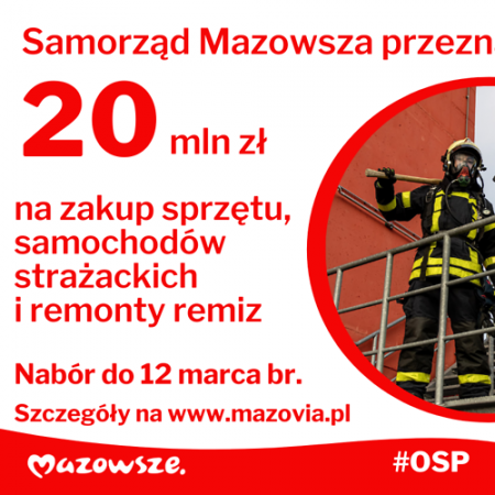 Mazowsze wspiera strażaków