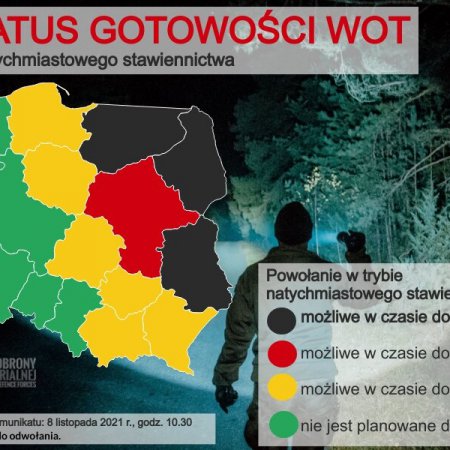 Kryzys na granicy z Białorusią. Podwyższenie alertu gotowości WOT